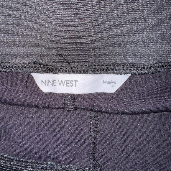 EUC Nine West Seamed Tummy-Control Ponte Leggings Black Size XL - Picture 4 of 7